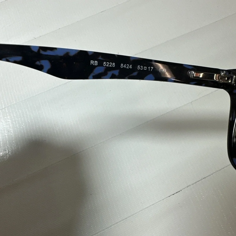 Ray-Ban Eyeglasses RB 5228 8424 Spotted Blue Havana Square Frame 53[]17 140
